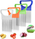 Onion Slicer- 4 Pcs Potato Chips Slicer Stainless Steel Onion Holde Ultra-thin Potato Cutter Slicer Vegetable Tomato Lemon Meat Fork Slicing for K...