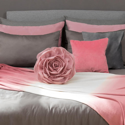JWH Stereo Flower Throw Pillow Covers Aesthetic Decorative Floral Accent Pillow Cases Round Cushion Handmade Pillowcase for Bedroom Bed Couch Chai...