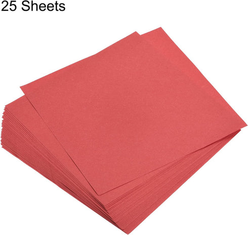 MECCANIXITY 25 Sheets 8x8 Inch(20x20cm) Origami Paper Double Sided Bright Red Square Sheet for Art Craft Project, Beginners, Gifts Decor...