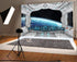Leyiyi 5x3ft Spaceship Interior Backdrop 3D Universe Workshop Outer Space Travel Science Explore Station Earth Vista Photo Background Cowboy Kids ...