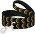 Buckle-Down Pet Leash - Chevron Weave Black/Rasta - 4 Feet Long - 1" Wide...