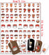 Cute Cow Nail Art Stickers, Cartoon Cow Nail Decals 3D Self-Adhesive Nail Sticker Design Holographic Cattle Nail Art Decal Decoration for Women Gi...