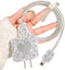 Glitter DIY Cable Protector Compatible for Apple iPhone Power Adapter with Mirror,Cute Bling Love Heart Design,Data Line USB Case Wire Cable Saver...