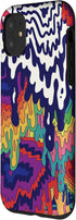iPhone 11 Trippy Paint Drip Doodle Blue Red Purple Rainbow AEQ068 Case...