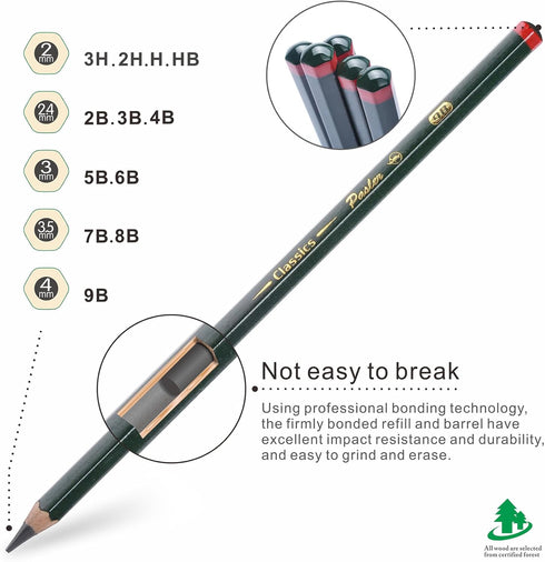Professional Graphic Sketching Drawing Pencils 12 Count (HB)...