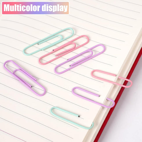 Macaron Colored Paper Clips, Large Paper Clip, 2" Jumbo Paper Clips,300pcs Big Paper Clips for Office Supplies...