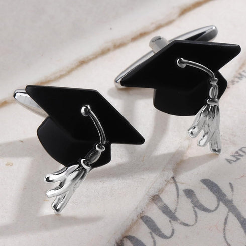 Graduation Hat Cufflinks For Men With Gift Box...