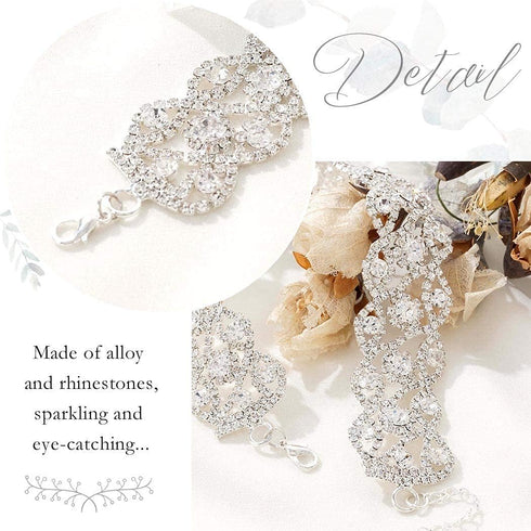 JAKAWIN Rhinestone Choker Necklace Jewelry Adjustable Collar Necklaces Silver Chokers for Women and Girls NK126...