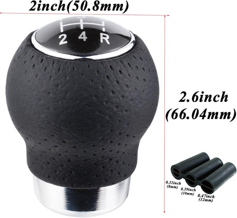 Abfer 5 Speed Shifter Knob Car Stick Gear Lever Shifting Knobs Shift Ball Replacement for Most Manual Vehicle Truck (Black)...