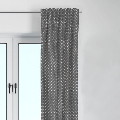 Bacati Playful Fox Curtain Panels in Multiple Prints (Arrows on Grey Background)...