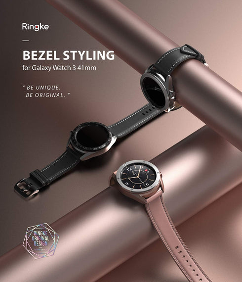 Ringke Bezel Styling for Galaxy Watch 3 41mm Bezel Ring Adhesive Cover Anti Scratch Stainless Steel Protection for Galaxy Watch 3 41mm Accessory -...