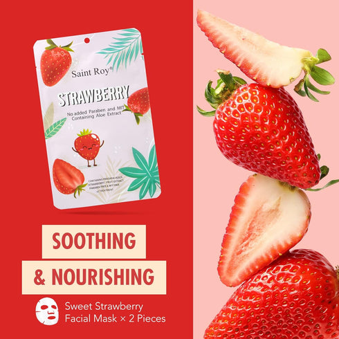 Fathers Day Mothers day Face Masks Skincare?8 Sheet Beauty Face Mask with 4 Fruit Flavors - Deep Moisturizing & Hydrating Mask for All Skin Types...