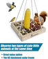 Platform Squirrel & Bird Feeders, Quality Cedar Made Wood Tray Garden Hanging Animal for Yard Outside Decoration Attrcting for Wild Birds...