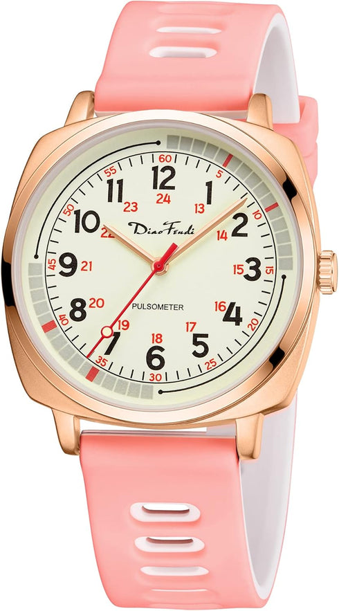 Diaofendi Nurse Watch for Medical Students,Doctors,and 24 Hour, Silicone Strap,Easy to Read Waterproof Watch...