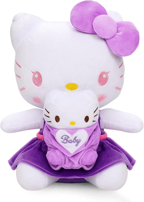 Kitty Plush Toy - 13.4 Inch Cartoon Kitten Mommy Plush with a Baby Plush Stuffed Animal Plush Pillow Birthday Gift for Kids Girls for Children's R...