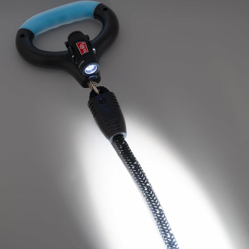 WIGZI Luna Dog Leash with Rechargeable LED Light No Batteries, Detachable Light, Liquid Filled Gel Comfort Handle, Reflective Heavy-Duty Rope, 6 F...
