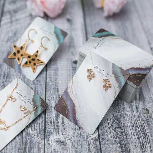Necklace Card Earring Cards for Display Jewelry Display Hanging Card 3.5"x2.3" 100Pack...