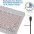 Ultra Slim Mini Wireless Bluetooth Keyboard Compatible with Amazon Kindle Fire HD 10/8/Fire Max 11/iPad 10.2"/iPad Air/iPad Pro,iPhone and Other D...