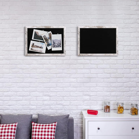 Black Felt Bulletin Board, Decorative Bulletin Boards for Walls with Wood Frame, Pin Board Vision Board for Office Home Kitchen and School with Pi...
