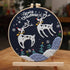 Gogobear 7.9" Desktop Wall 3D Art Embroidery Painting Adult Beginner Handmade Embroidery DIY Christmas Elk Material Kit Complete Set Includes All ...