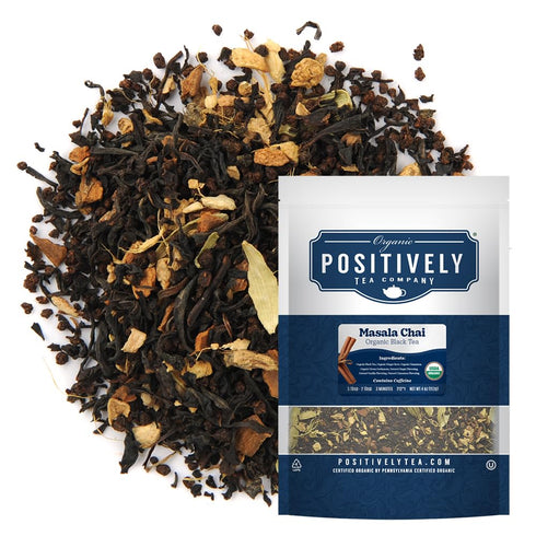 Organic Positively Tea Company, Masala Chai Black Tea, Loose Leaf, 4 Ounce...