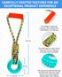 Interactive Dog Toys with Rope and Handle, Dog Chew Toys for Aggressive Chewers, Tug of War Rope Toy Non-Toxic Natural Rubber Long Lasting Dog Toy...