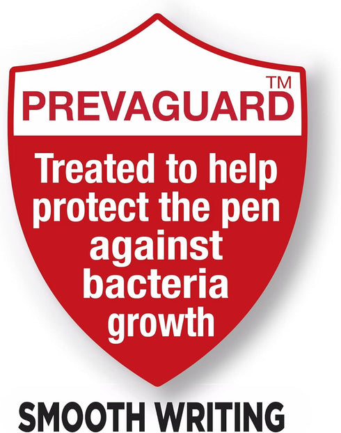 BIC PrevaGuard Gel-ocity Gel Pen With Built-in Protection To Suppress Bacteria Growth On The Pen, Medium Point (0.7mm), Black, 4-Pack...