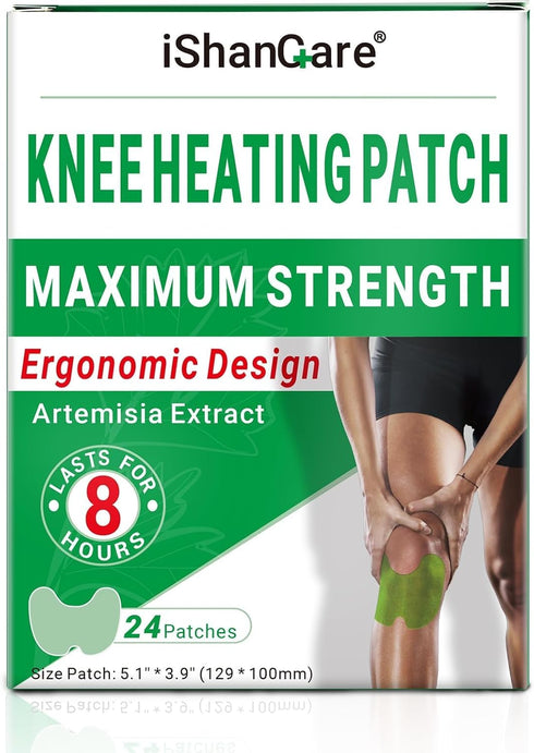 Knee Pain Patches - 48 Count Herbal Plaster Maximum Strength Heat Patches, 8 Hour Deep Heating Extra Strength Joint Soreness Soothing Patch for Kn...