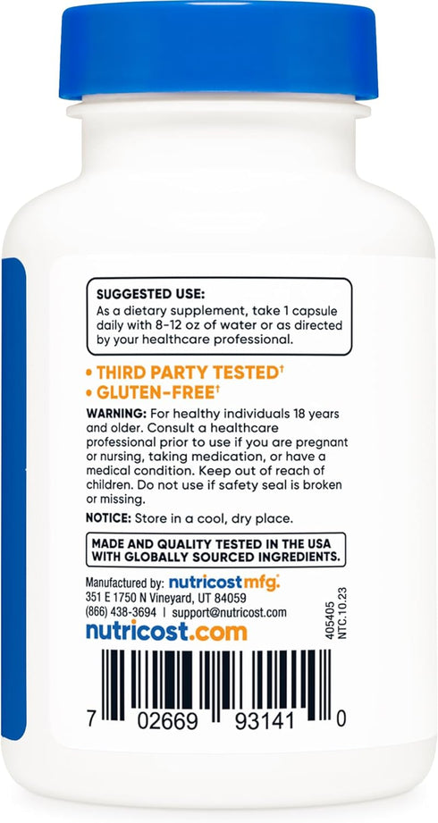 Nutricost CoQ10 100mg, 120 Vegetarian Capsules, 120 Servings - High Absorption, Vegetarian, Non-GMO, Coenzyme Q10...