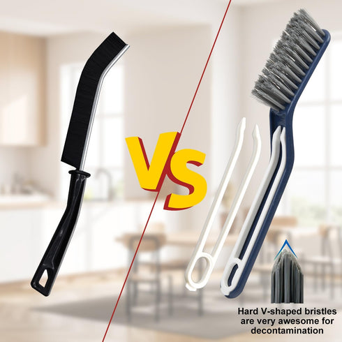 Cleaning Brush - QAGOBDI Hard Bristle Crevice Cleaning Brush for Household, Bathroom Cleaning Brush Tools, 2 PCS Bathroom Gap Brush, Gap Cleaning ...