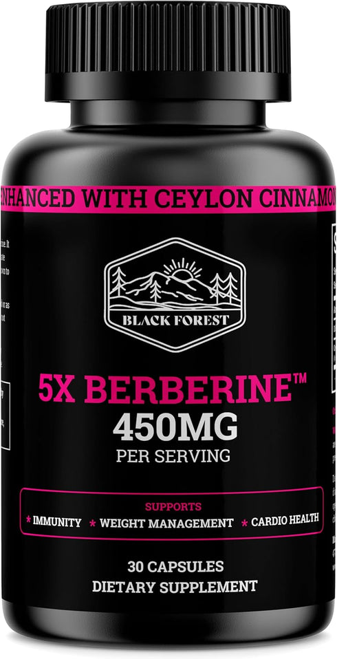 Black Forest 5X Berberine a Dihydroberberine supplement (Super Berberine Now 5X More Effective Than Regular Berberine HCL) Best Dihydroberberine w...