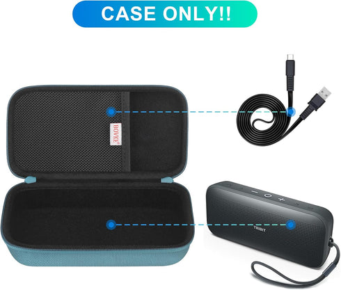 BOVKE Carrying Speaker Case for Tribit StormBox Flow Bluetooth Portable Speaker, Extra Mesh Pocket for Bluetooth Speakers Charger, Charging Cables...