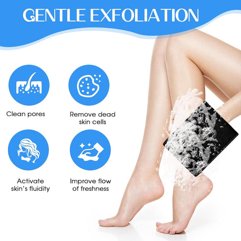 12 PCS Korean Exfoliating Mitt Deep Exfoliator Gloves Cloth Bath Body Scrub Towel Shower Washcloth Visibly Lift Away Dead Skin (Black)...