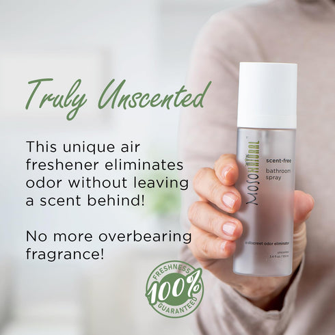 Moso Natural Scent-Free Bathroom Spray (2 Pack) A Discreet Odor Eliminator and Toilet Spray. Unscented. (3.4 oz Per Bottle)...