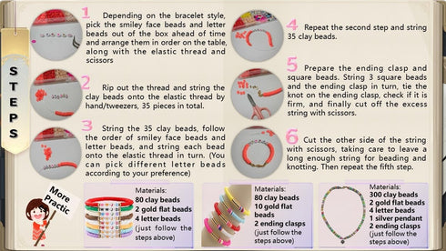 SUNFATT 4200pcs Clay Beads Bracelet Making Kit,18 Colors Friendship Bracelet Kit Flat Clay Beads,Clay Bead Bracelet Kit for Jewellery Making,Brace...