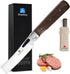 ZhengSheng Folding Chef Knife 4.8" Sharp 440A Stainless Steel Blade Wooden Handle Pocket Foldable Japanese Style Kitchen Knife for Outdoor Camping...