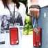 TOOVREN Cover for iPhone XR Wallet Case with Lanyard Strap Card Holder Protective Cover with Stand Wallet Leather PU Adjustable Detachable Lanyard...