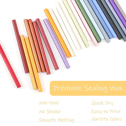 Lilac Purple Wax Seal Sticks 26pcs, Andotopee Glue Gun Wax Seal Sticks for Wax Seal Stamp, Premium Sealing Wax for Envelope Letter Seal Wedding In...