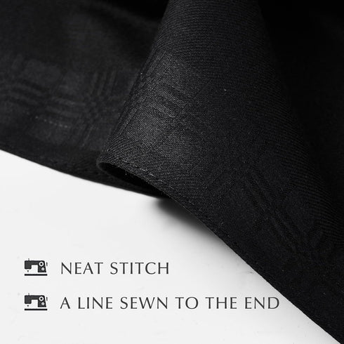 RDS HANKYTEX Men's Handkerchiefs,100% Soft Cotton,Black Hankie,Pack of 6...