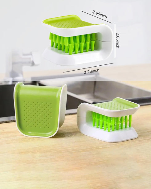 Blade Knife Cleaner Kitchen Washing Brush Chopsticks Cutlery Cleaning Brush Double-Sided Scrubber Multifunctional Knife Sponge...