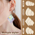 wexpw 320 Pieces Unfinished Wooden Earrings Blank Wood for Earring Pieces 4 Shapes for Wooden Earring with 100pcs Earring Hooks &100pcs Jump Rings...
