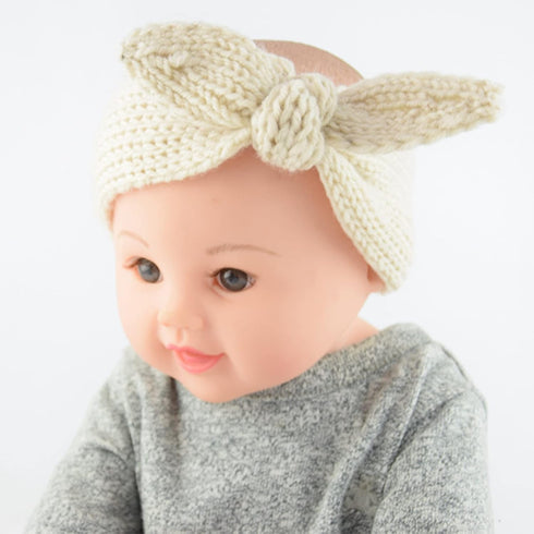 IZUS Turban Headband Baby Girl - Warm Rabbit Knot Hair Band, Knit Head Wrap for Newborn, Toddler and Children (One Size (Fit for 2 months to 7 Yea...