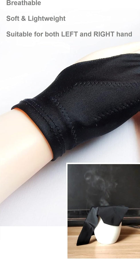 Drawing Glove, Digital Art Glove for Graphic Tablet, Artist Gloves with Two Fingers for iPad, Paper Sketching, Smudge Guard, Palm Rejection, Suita...