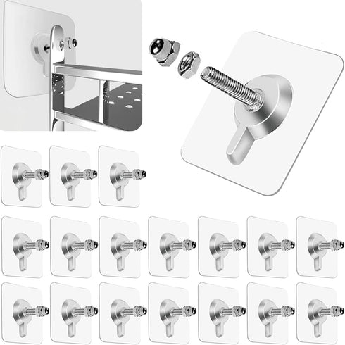 30 Pieces Wall Hooks for Hanging and Picture Hangers Set?0.63inch? - Heavy Duty, No Drill, Waterproof, Rustproof - Ideal for Kitchen, Bathroom, Ho...