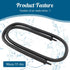Aquarium Rubber Wall Curtain Tube Hose,Soft Diffuser Bubble Tube 90cm/35.4 Inch Length for Fish Tank...