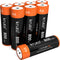 Kruta NiMH Rechargeable AA Batteries, 1.2V 800mAh Rechargeable AA Solar Batteries for Outdoor Solar Lights and Household Devices, Pre-Charged (AA ...