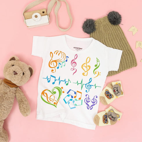 FINGERINSPIRE Music Note Stencils Template 11.8x11.8inch Plastic Heart Notes Stencils Various Shapes Notes Pattern Reusable Stencils for Painting ...