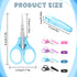 8Pcs Scissors for Crafting Stainless Steel Scissors with Protective Cover Mini Detail Craft Scissors Straight Fine Tips Design for Crafting Facial...