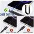 QIANRENON 40Gbps USB4.0 C Male to 90° Angle C Male Data Short Cable 240W USB Type C 4.0 PD Fast Charging Flat Flex Cable, for Thunderbolt 3/4 Smar...