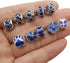 50pcs Assorted Dark Blue Resin Imitation Glass European Large Hole Beads Rhinestone Metal Spacer Charms Bead Assortments for DIY Crafts Bracelets ...